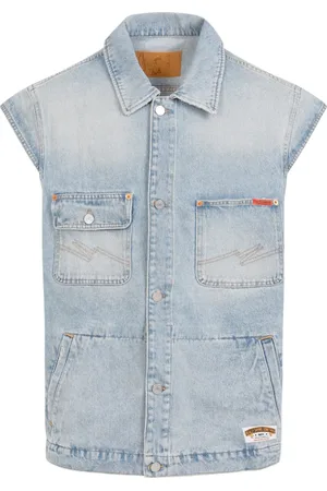 MARTINE ROSE Jakke, Herre, Blå, S, Bomuld, Vests