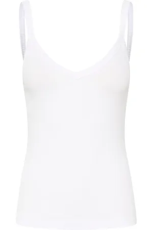 INWEAR Top, Dame, Hvid, S, Bomuld, Pure V-Top