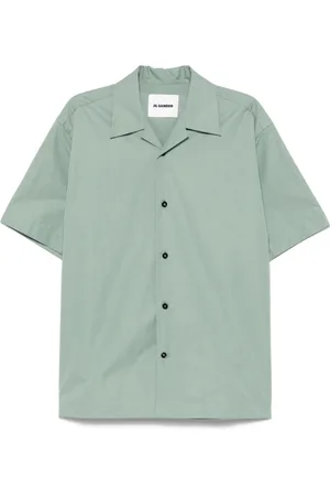 Jil Sander Skjorte, Herre, Grøn, XL, Uld, Stilfuld Skjorte