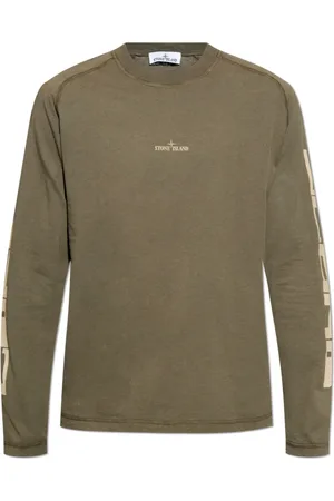 Stone Island Top, Herre, Grøn, S, Bomuld, Logo T-shirt