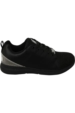 Philipp Plein Sko, Dame, Sort, 36 EU, Polyester, Casual Sneakers med quiltet mønster og kilehæle