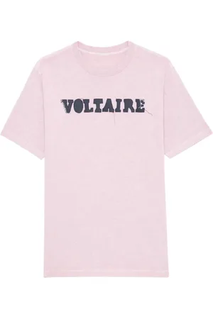 Zadig & Voltaire Top, Dame, Lyserød, S, Bomuld, Kortærmet Bomulds T-shirt