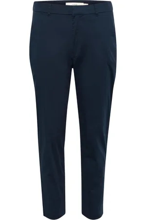 INWEAR Bukser, Dame, Blå, 3XL, Cropped Marineblå Bukser