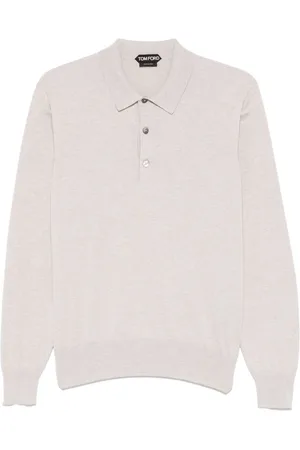 Tom Ford Top, Herre, Grå, M, Bomuld, Bomulds Polo Shirt