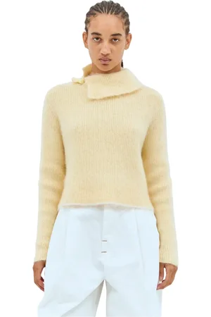 Jacquemus Strik, Dame, Gul, M, Uld, Marina Mohair Sweater