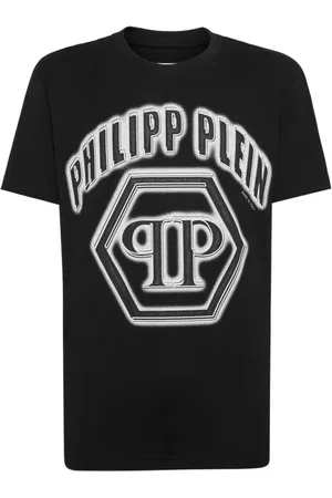 Philipp Plein Top, Herre, Sort, M, Bomuld, T-shirt Rund Hals SS