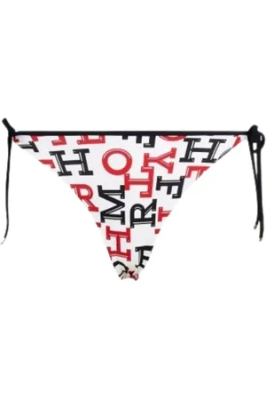 Tommy Hilfiger Badetøj, Dame, Flerfarvet, M, Polyester, Cheeky String Side Bikini Underdel