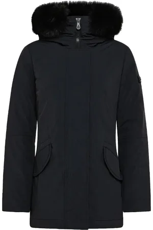 Peuterey Jakke, Dame, Sort, 2XL, Uld, Fur Parka Smooth Vinterjakke