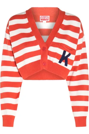 Kenzo Strik, Dame, Rød, L, Bomuld, Maglie Rouge Moyen Cardigan