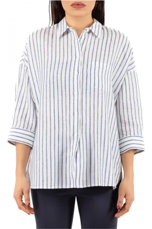 Max Mara Bluser & Skjorter, Dame, Blå, S, Afslappet Skjorte