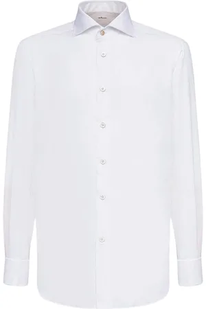 Kiton Skjorte, Herre, Hvid, 3XL, Bomuld, Bomuldsskjorte