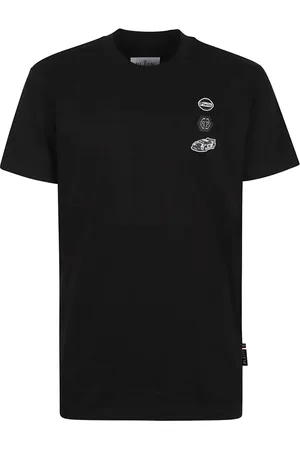 Philipp Plein Top, Herre, Sort, 2XL, Bomuld, Sort Bomuldsjersey T-shirt