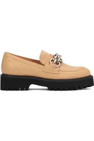 Kazar Sko, Dame, Brun, 40 EU, Læder, Chunky Chain Slip-On Casual Sko