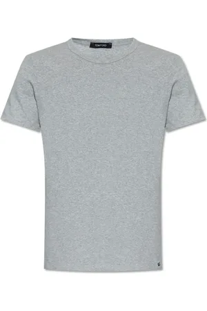 Tom Ford Top, Herre, Grå, XL, Bomuld, Crewneck T-Shirt