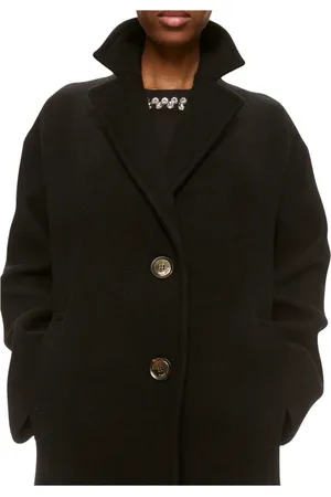 Pinko Frakke, Dame, Sort, M, Uld, Enter Cappotto