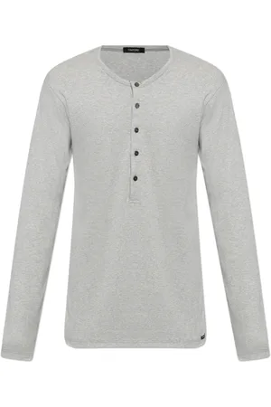 Tom Ford Top, Herre, Grå, M, Bomuld, Undertrøje T-shirt med lange ærmer