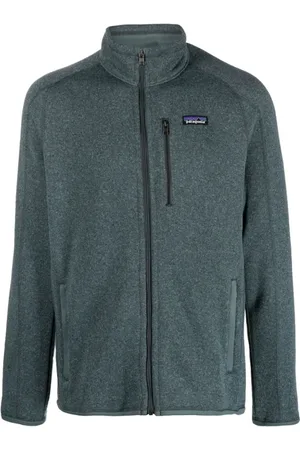 Patagonia Sweathshirts & Hoodies, Herre, Grøn, XL, Uld, Fleecejakke med strikket look og lynlås