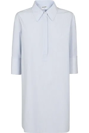 Jil Sander Kjole, Dame, Blå, L, Bomuld, Fredags Skjorte