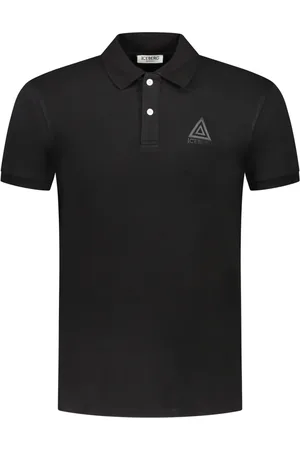 Iceberg Top, Herre, Sort, S, Bomuld, Sort Trekant Polo Shirt