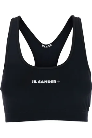 Jil Sander Top, Dame, Sort, S, Uld, Logo Sports BH Tech Fabric