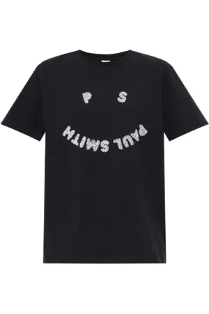 Paul Smith Top, Dame, Sort, XL, Bomuld, Logo T-shirt