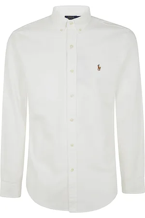 Ralph Lauren Skjorte, Herre, Hvid, 2XL, Bomuld, Klassisk Oxford Langærmet Sportsskjorte
