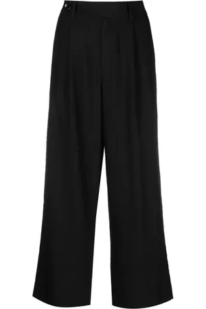 Proenza Schouler Bukser, Dame, Sort, 2XS, Nylon, Wide Leg Casual Bukser
