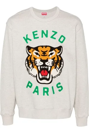 Kenzo Sweathshirts & Hoodies, Herre, Grå, L, Bomuld, Grå Sweater