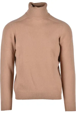 Gran Sasso Strik, Herre, Brun, 3XL, Uld, Skjorte