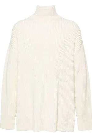 Jil Sander Strik, Herre, Hvid, M, Uld, Eggshell Chunky Knit Sweater