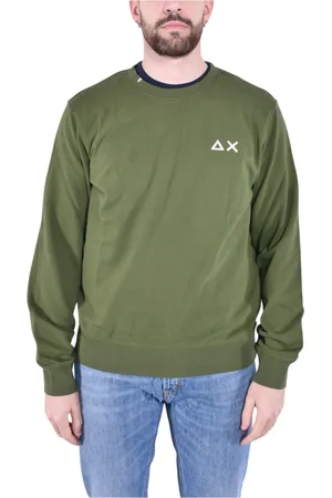 sun68 Sweathshirts & Hoodies, Herre, Grøn, L, Bomuld, Moderne pasform bomuld hættetrøjer