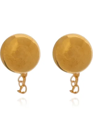 Jil Sander Tilbehør, Dame, Gul, ONE SIZE, Uld, Metal Sphere Øreringe