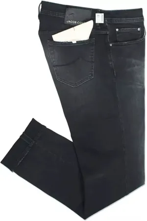 Jacob Cohen Jeans, Herre, Sort, W36, Bomuld, Straight Jeans
