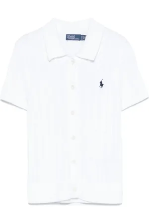 Ralph Lauren Top, Dame, Hvid, L, Bomuld, Polo T-shirt med Pony Motiv