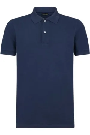 Tom Ford Top, Herre, Blå, 2XL, Uld, Stilfuld T-shirt