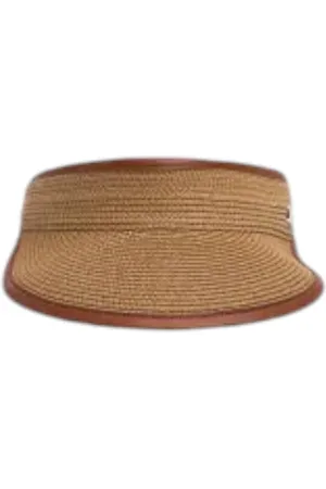 Max Mara Tilbehør, Herre, Brun, ONE SIZE, Polyester, Brun solhat med justerbar rem