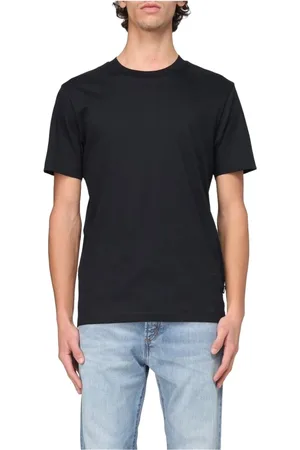HUGO BOSS Top, Herre, Sort, XL, Bomuld, Mercerized bomulds T-shirt med rund hals