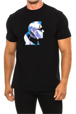 Karl Lagerfeld Top, Herre, Sort, 2XL, Bomuld, Kortærmet T-shirt Klassisk Stil