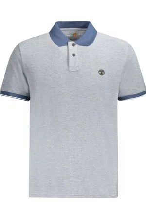 Timberland Top, Herre, Blå, M, Bomuld, Blå Polo Skjorte med Broderi