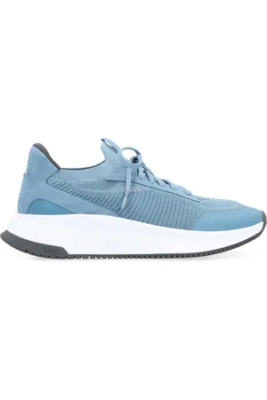 HUGO BOSS Sko, Herre, Blå, 41 EU, Læder, Sokstof Sneakers