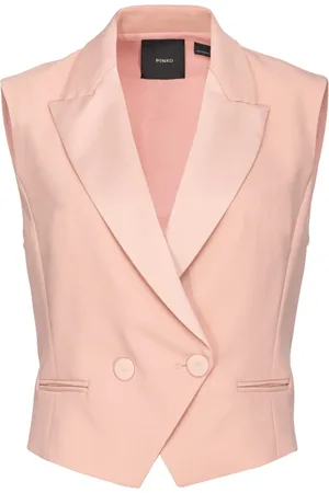 Pinko Jakke, Dame, Lyserød, M, Satin, Kort Satin Vest