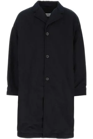 Maison Margiela Frakke, Herre, Sort, XL, Uld, Cappotto Single-Breasted Coat