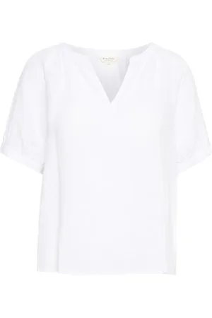 Part Two Top, Dame, Hvid, XL, Popsypw Linen Blouse