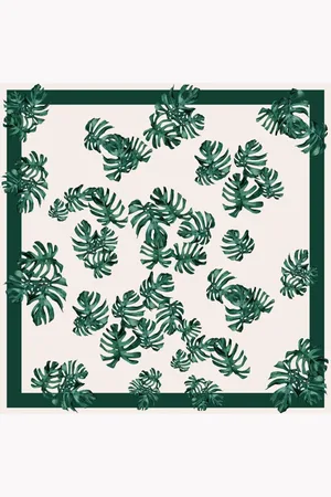 RAQUEL DINIZ Tilbehør, Dame, Flerfarvet, ONE SIZE, Silketørklæde Wildjungle Firkantet Design Print