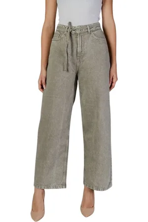 ONLY Bukser, Dame, Grøn, L L32, Bomuld, Grønne Bomuldsjeans & Bukser Kollektion
