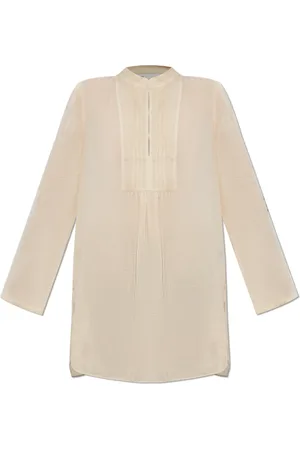 Tory Burch Bluser & Skjorter, Dame, , XS, Semi-Sheer Plisseret Tunika Top