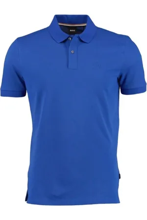 HUGO BOSS Top, Herre, Blå, 2XL, Bomuld, Pallas Cotton Polo Shirt