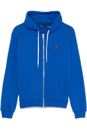 Ralph Lauren Sweathshirts & Hoodies, Dame, Blå, XL, Uld, Stilfuld sweatshirt med lynlås