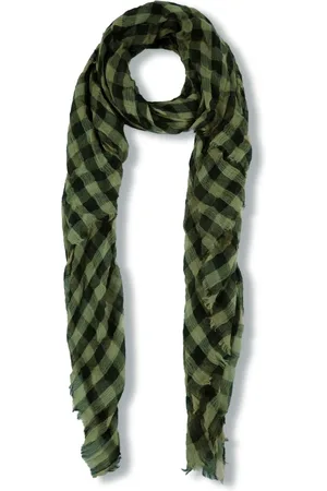 Cortana Tilbehør, Dame, Grøn, ONE SIZE, Cashmere, Grønternet Cashmere Silketørklæde