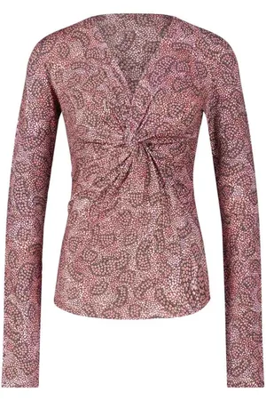 Isabel Marant Top, Dame, Lyserød, M, Abstract Knot Detail Langærmet Skjorte